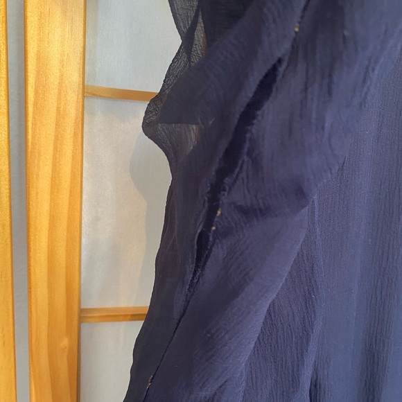 Vintage (1960s) blue chiffon dress - Picture 3 of 5